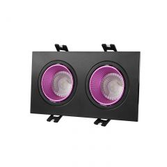 DK3072-BK+PI Встраиваемый светильник, IP 20, 10 Вт, GU5.3, LED, черный/розовый, пластик в Глазове - glazov.mebel24.online | фото