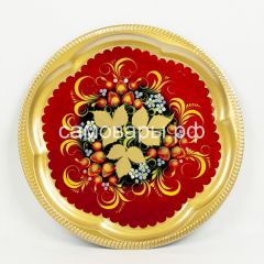 Электрический самовар "Банка ажурная" 3 литра в наборе №1 с росписью "Хохлома на красном" в Глазове - glazov.mebel24.online | фото 3