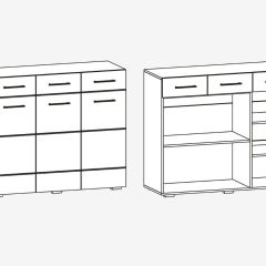 Фиеста №13 Комод глухой (Венге/Белый глянец) в Глазове - glazov.mebel24.online | фото