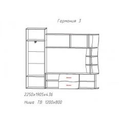 Гостиная ГАРМОНИЯ-3 (ЦРК.ГРМ.03) в Глазове - glazov.mebel24.online | фото 2