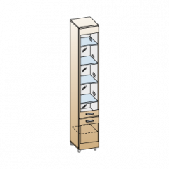 Гостиная Камелия Композиция 1 (Гикори Джексон темный) в Глазове - glazov.mebel24.online | фото 3