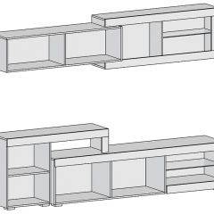 Гостиная Канзас (Дуб Золотой/Белый бриллиант) в Глазове - glazov.mebel24.online | фото 3