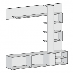 Гостиная Невада (дуб сонома/белый бриллиант) в Глазове - glazov.mebel24.online | фото 3