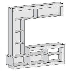 Гостиная Омаха (дуб серый/белый бриллиант) в Глазове - glazov.mebel24.online | фото 3