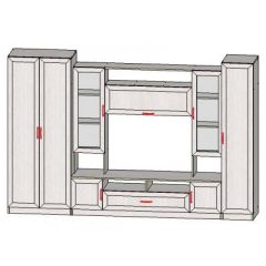 Гостиная ПРАГА-1 Анкор белый в Глазове - glazov.mebel24.online | фото 2