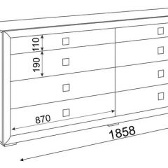 Комод большой Глэдис М27 (ЯШС/Белый) в Глазове - glazov.mebel24.online | фото 2