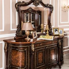 Комод Джоконда + зеркало (корень дуба глянец) в Глазове - glazov.mebel24.online | фото 2