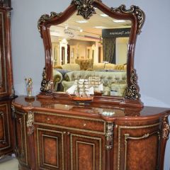 Комод Джоконда + зеркало (корень дуба глянец) в Глазове - glazov.mebel24.online | фото 3