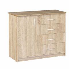 Комод Фиеста (Дуб сонома светлый) Эко в Глазове - glazov.mebel24.online | фото 1