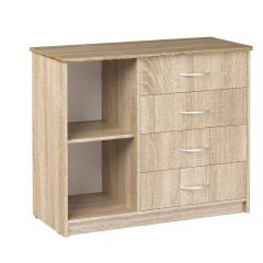 Комод Фиеста (Дуб сонома светлый) Эко в Глазове - glazov.mebel24.online | фото 2