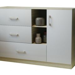 Комод К-3.1 (Дуб сонома/Белый жемчуг) в Глазове - glazov.mebel24.online | фото