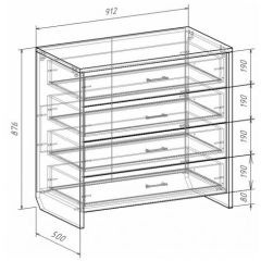 Комод с плитой 22 мм ЛИБЕРТИ в Глазове - glazov.mebel24.online | фото 3