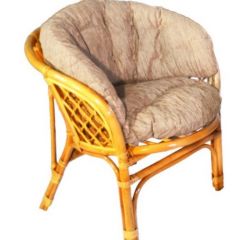 Кресло Багама, подушки светлые полные шенил (Мёд) в Глазове - glazov.mebel24.online | фото