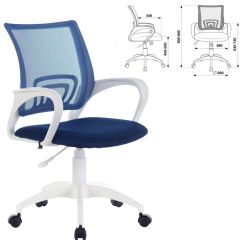 Кресло BRABIX "Fly MG-396W" (белый/темно-синее) 532399 в Глазове - glazov.mebel24.online | фото 2
