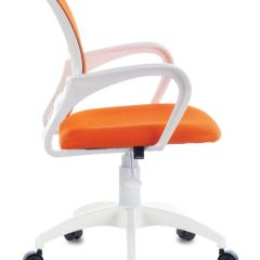 Кресло BRABIX "Fly MG-396W", пластик белый, сетка, оранжевое, 532401, MG-396W_532401 в Глазове - glazov.mebel24.online | фото 3