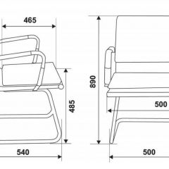 Кресло для посетителя Бюрократ CH-993-Low-V/Black на черный в Глазове - glazov.mebel24.online | фото 3