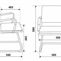 Кресло для посетителя Бюрократ CH-993-Low-V/Brown коричневый в Глазове - glazov.mebel24.online | фото 3