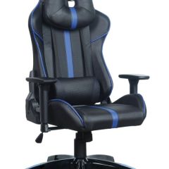 Кресло компьютерное BRABIX "GT Carbon GM-120" (черное/синее) 531930 в Глазове - glazov.mebel24.online | фото
