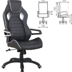 Кресло компьютерное BRABIX "Techno Pro GM-003" (черное/серое, вставки серые) 531814 в Глазове - glazov.mebel24.online | фото 2