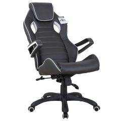 Кресло компьютерное BRABIX Techno Pro GM-003 (экокожа черное/серое, вставки серые) 531814 в Глазове - glazov.mebel24.online | фото 4