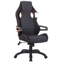 Кресло компьютерное BRABIX Techno Pro GM-003 (ткань черное/серое, вставки оранжевые) 531813 в Глазове - glazov.mebel24.online | фото