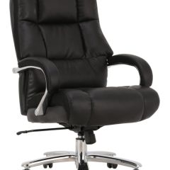 Кресло офисное BRABIX PREMIUM "Bomer HD-007" (рециклированная кожа, хром, черное) 531939 в Глазове - glazov.mebel24.online | фото