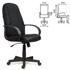 Кресло офисное BRABIX "City EX-512" (кожзам черный, ткань черная) 531407 в Глазове - glazov.mebel24.online | фото 2