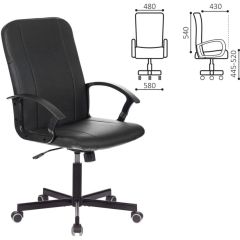 Кресло офисное BRABIX "Simple EX-521" (экокожа, черное) 532103 в Глазове - glazov.mebel24.online | фото 2