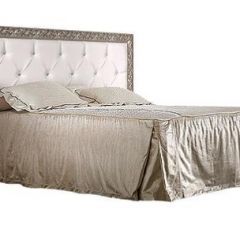 Кровать 2-х спальная (1,8 м) Тиффани Premium черная/серебро с мягким элементом со стразами с подъемным механизмом (ТФКР180-2[3][7] (П) в Глазове - glazov.mebel24.online | фото
