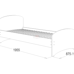 Кровать-4 одинарная (900*1900) в Глазове - glazov.mebel24.online | фото 2