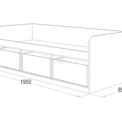 Кровать-8 одинарная с 3-мя ящиками (800*1900) ЛДСП в Глазове - glazov.mebel24.online | фото 3