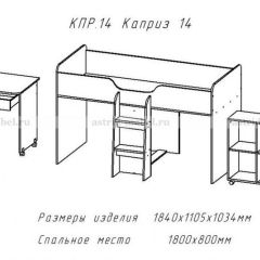 КАПРИЗ-14 Кровать 800 двухъярусная без рисунка в Глазове - glazov.mebel24.online | фото 2