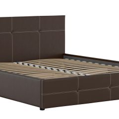 Кровать двойная Синди 160 + ортопед + ПМ + дно (арт. Марика 468 к/з (шоколад)) в Глазове - glazov.mebel24.online | фото 2