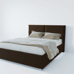 Кровать Корсика с ПМ 800 (экокожа коричневая) в Глазове - glazov.mebel24.online | фото 2