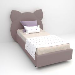 Кровать Котя с ортопедическим основанием 1200 (велюр темно-серый) в Глазове - glazov.mebel24.online | фото