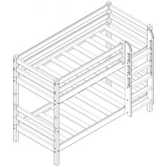 Кровать низкая с прямой лестницей Соня (Вариант 11) в Глазове - glazov.mebel24.online | фото 3