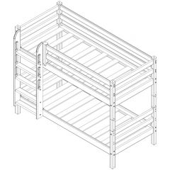 Кровать низкая с прямой лестницей Соня (Вариант 11) в Глазове - glazov.mebel24.online | фото 4