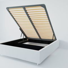 Кровать Подиум с ПМ 1400 (экокожа белая) в Глазове - glazov.mebel24.online | фото 2