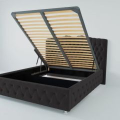 Кровать Нягань с ПМ 1200 (экокожа кольт ч) в Глазове - glazov.mebel24.online | фото
