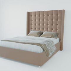 Кровать Венеция ЛЮКС без основания 1200 (велюр серый) в Глазове - glazov.mebel24.online | фото