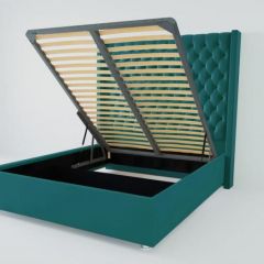 Кровать Версаль ЛЮКС с ПМ 900 (велюр бирюзовая) в Глазове - glazov.mebel24.online | фото 2