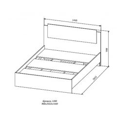 СОФИ СКР1400.1Кровать 1400 в Глазове - glazov.mebel24.online | фото 2