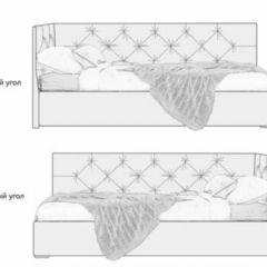 Кровать угловая Лилу интерьерная +основание (120х200) в Глазове - glazov.mebel24.online | фото 2