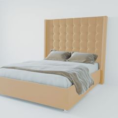 Кровать Венеция ЛЮКС с ПМ 1200 (экокожа бежевая) в Глазове - glazov.mebel24.online | фото 2