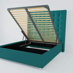 Кровать Венеция ЛЮКС с ПМ 900 (велюр бирюзовый) в Глазове - glazov.mebel24.online | фото