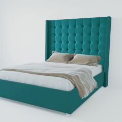 Кровать Венеция ЛЮКС с ПМ 900 (велюр бирюзовый) в Глазове - glazov.mebel24.online | фото 2