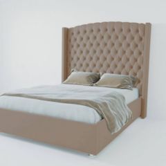 Кровать Версаль ЛЮКС с ПМ 1400 (велюр темно-серый) в Глазове - glazov.mebel24.online | фото