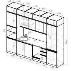 Кухонный гарнитур Адажио люкс 3000 мм в Глазове - glazov.mebel24.online | фото 2