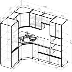 Кухонный гарнитур Адажио оптима 1800х2400 мм в Глазове - glazov.mebel24.online | фото 2