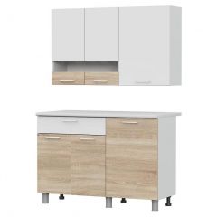 Кухонный гарнитур КГ-4 (1200) Белый/Дуб Сонома в Глазове - glazov.mebel24.online | фото 2